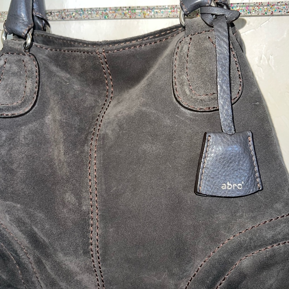 Abro suede shoulder handbag - Picture 2 of 10